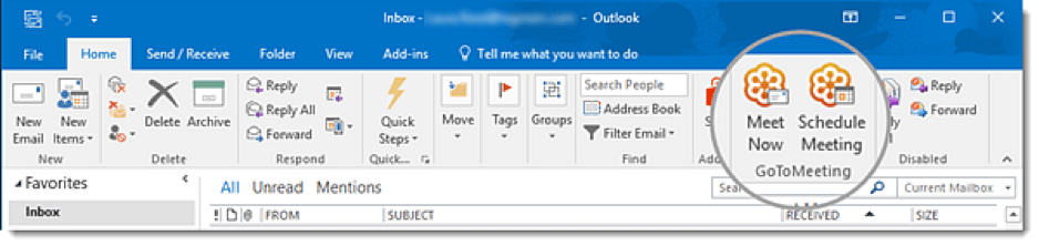 conference call’s settings in outlook